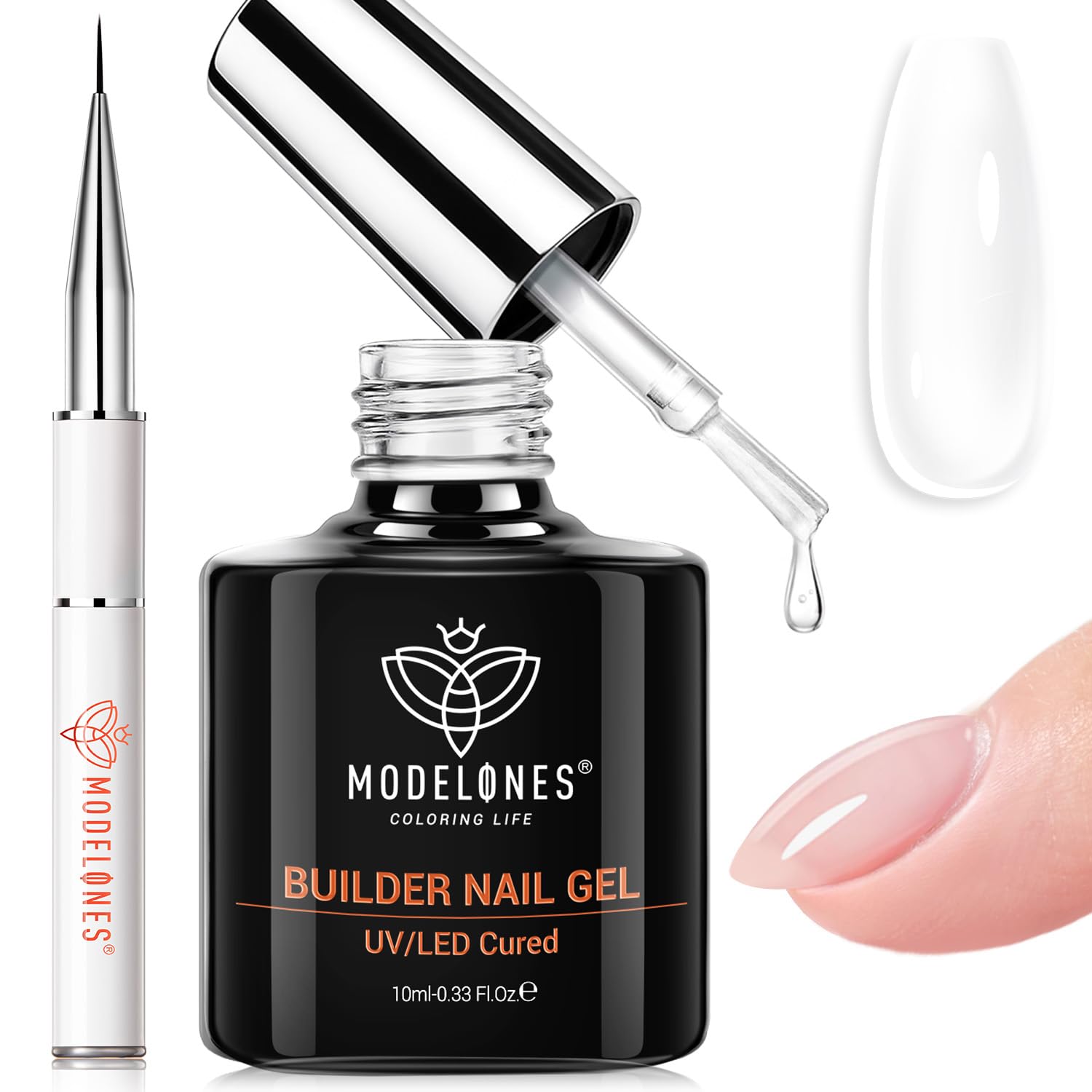 Modelones Builder Nail Gel capa-base para acabado limpio y duradero