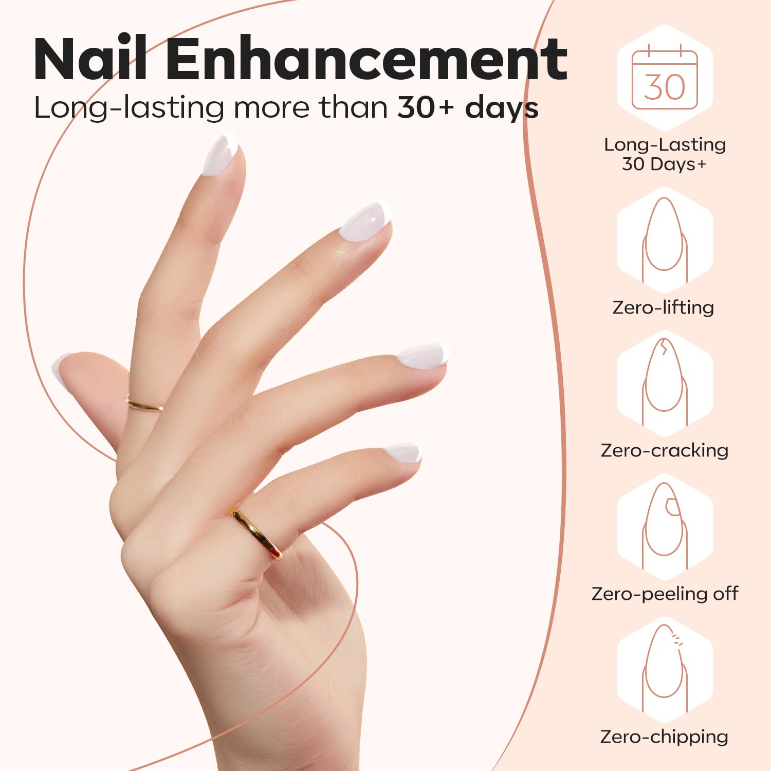 Modelones Builder Nail Gel provides a solid base overlay for color and durability.