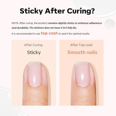 Modelones Builder Nail Gel is cured under UV/LED lamp for durable nails.