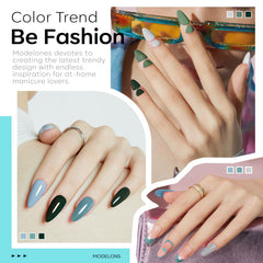 Modelones gel azul bebé en botella, tono suave para uñas claras