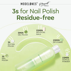 Modelones extractos de pepino para cuidado suave de uñas durante la remoción.