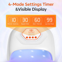 Modelones lampara UV-LED para pies, secado eficiente de gel