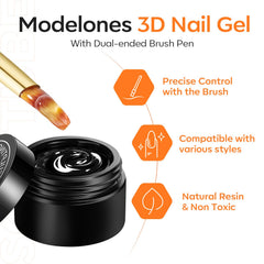 Pinceles de Modelones de doble cabeza para arte detallado