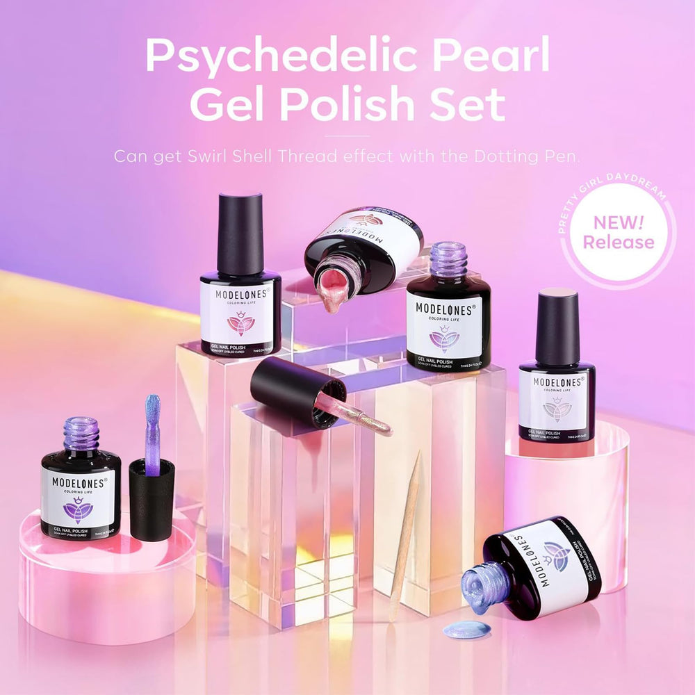 Modelones Gel Polish Bottles with secure caps for neat storage and travel.