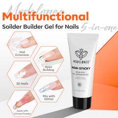 Modelones Solid Builder Gel aplicación sin deslizamiento facilita a principiantes.