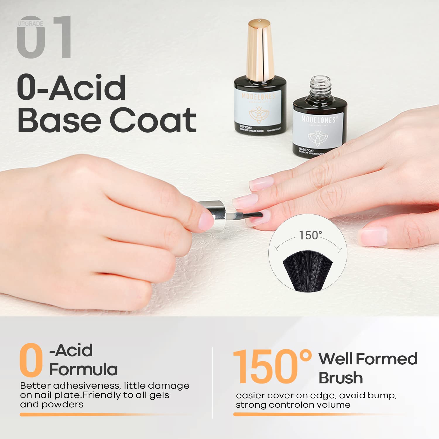 Modelones uñas gel brillo espejo 10 ml de alto brillo