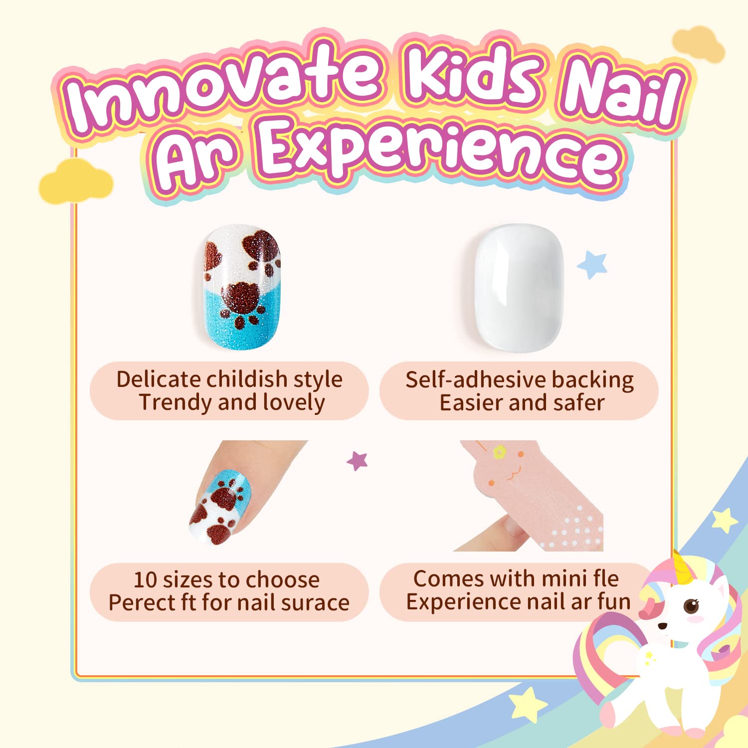 Modelones uñas infantiles con diseños de patitas para estilo único