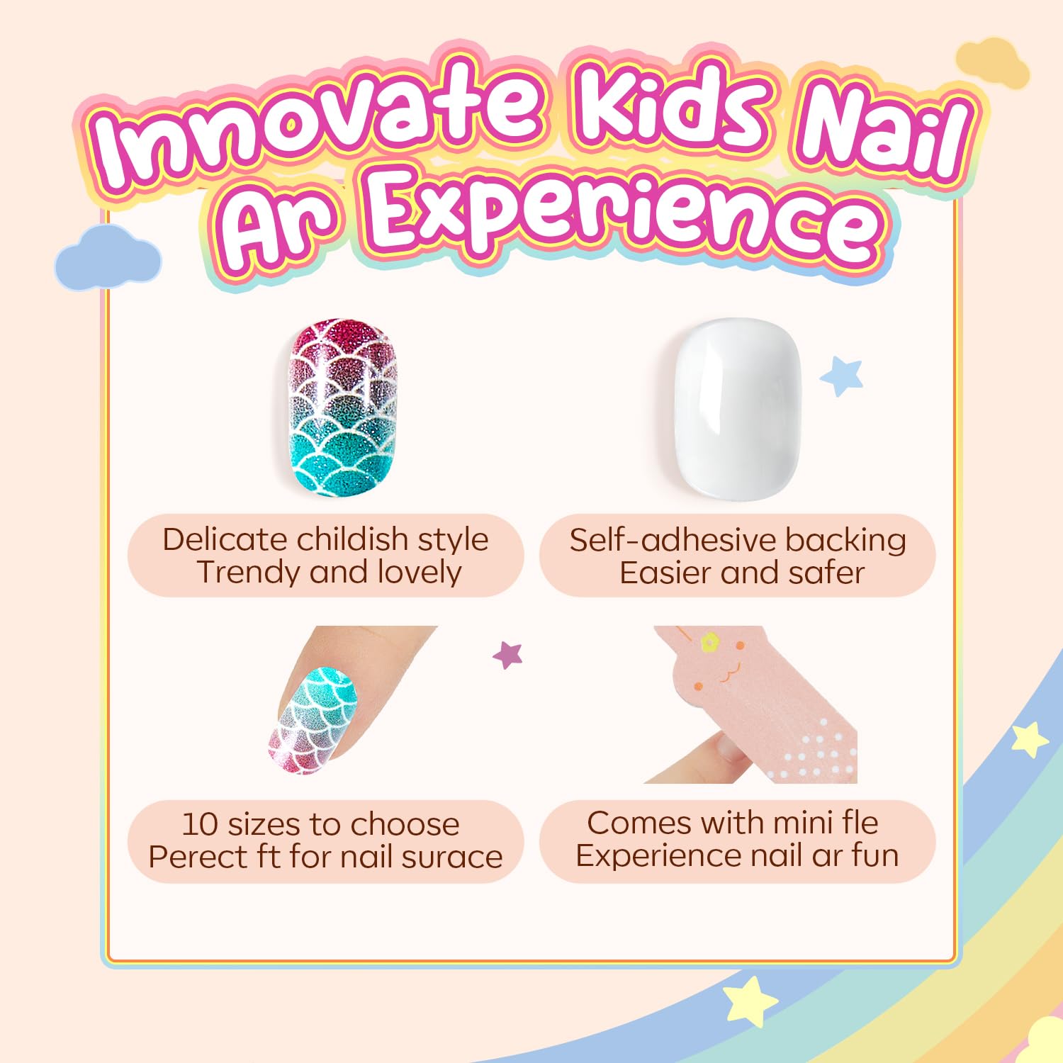 Modelones Uñas para Niñas: brillo gradiente para estilos deslumbrantes.
