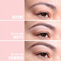 Aplicación precisa bajo el arco de la ceja para iluminación suave.