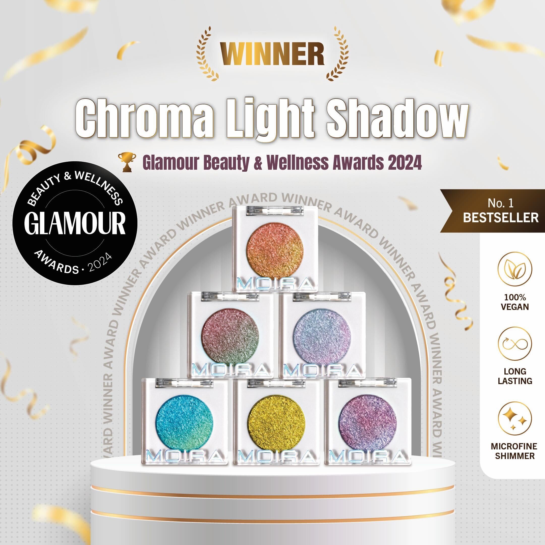Moira Chroma Light Shadow Lilac Love brillo diamantado para destellos sutiles