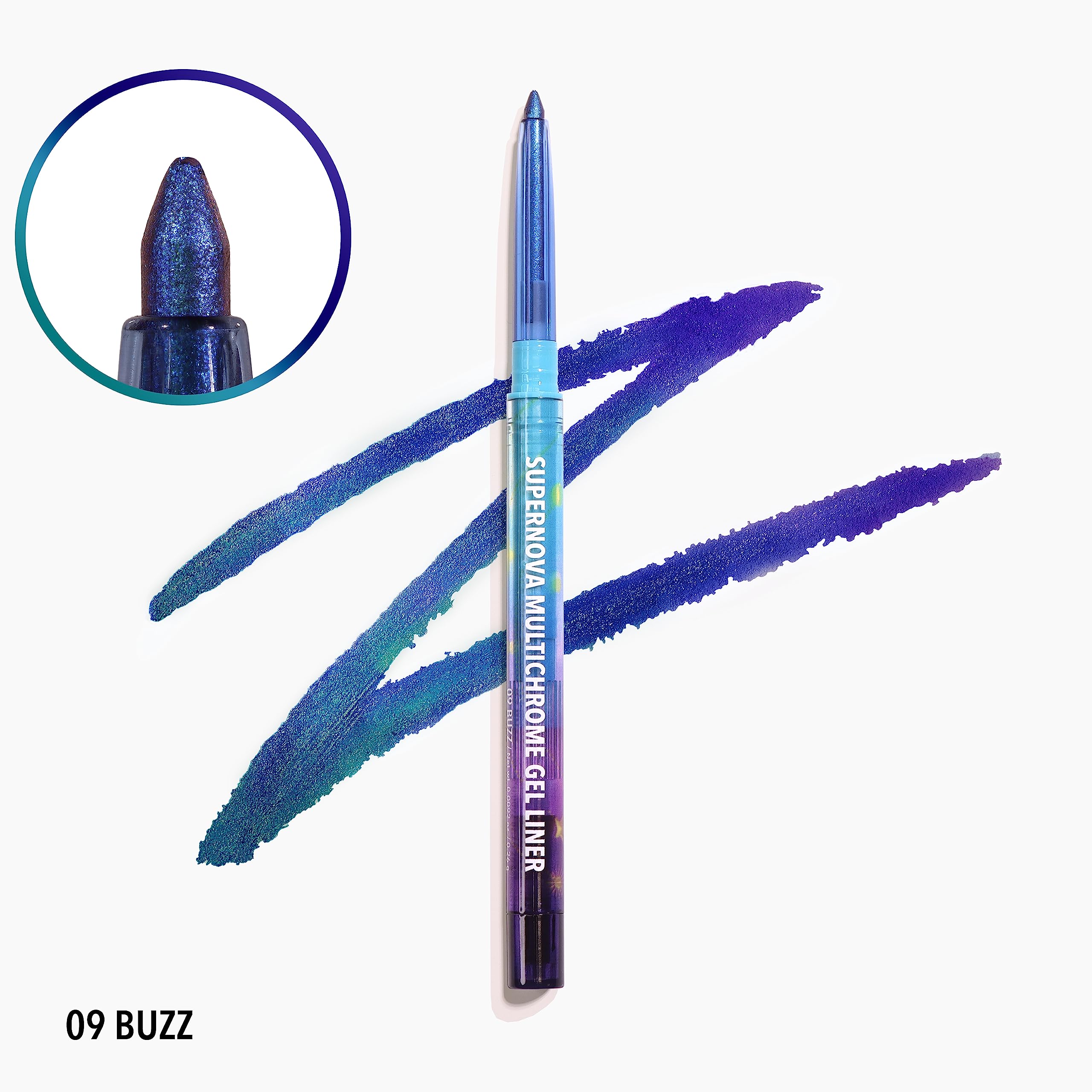 Moira Supernova Gel Liner Buzz 009 con destello multicromático para delineado impactante