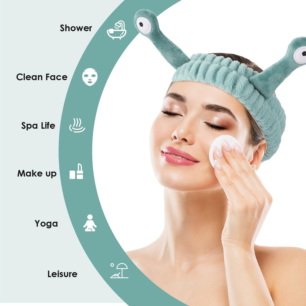 Diadema Molain palma-caracol rosa para spa en casa y yoga