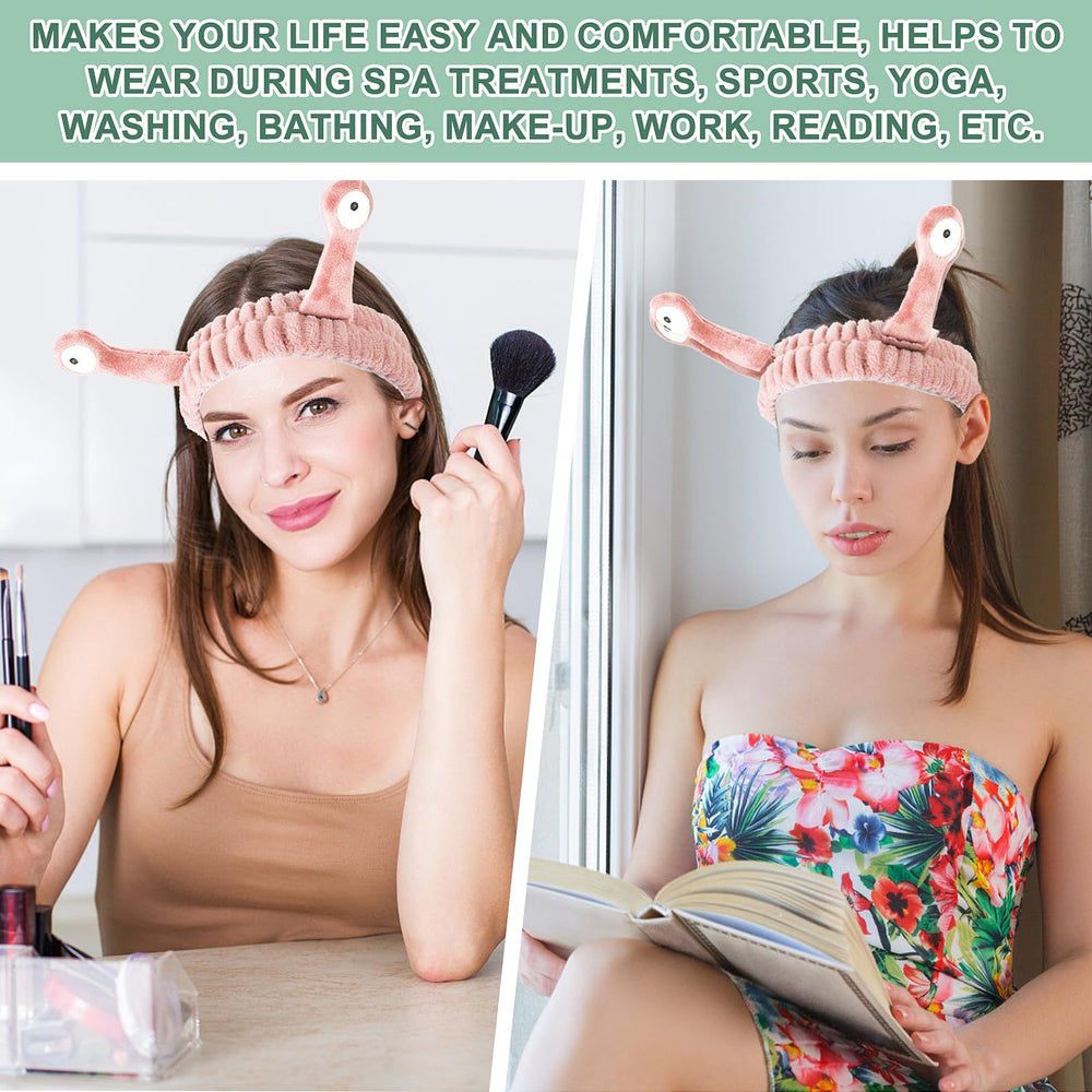 Molain palma-caracol rosa, diadema elástica para mantener el cabello apartado