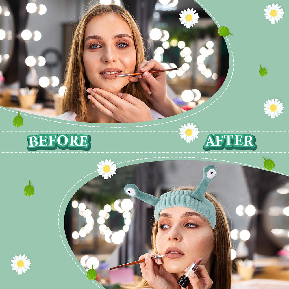 Molain diadema palma-caracol rosa para secado y maquillaje diario