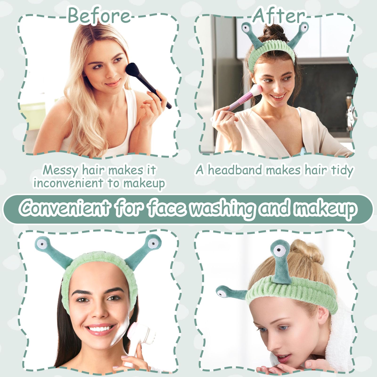 Molain diadema regalo para mujeres, color fruta verde, útil como detalle práctico.