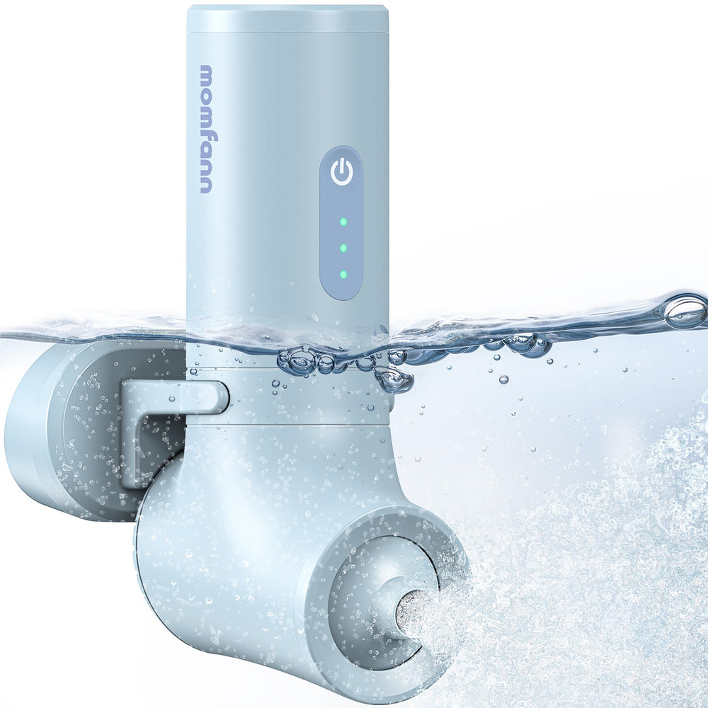 MOMFANN Bath Jet Spa en azul con modo burbujas para relajación en casa