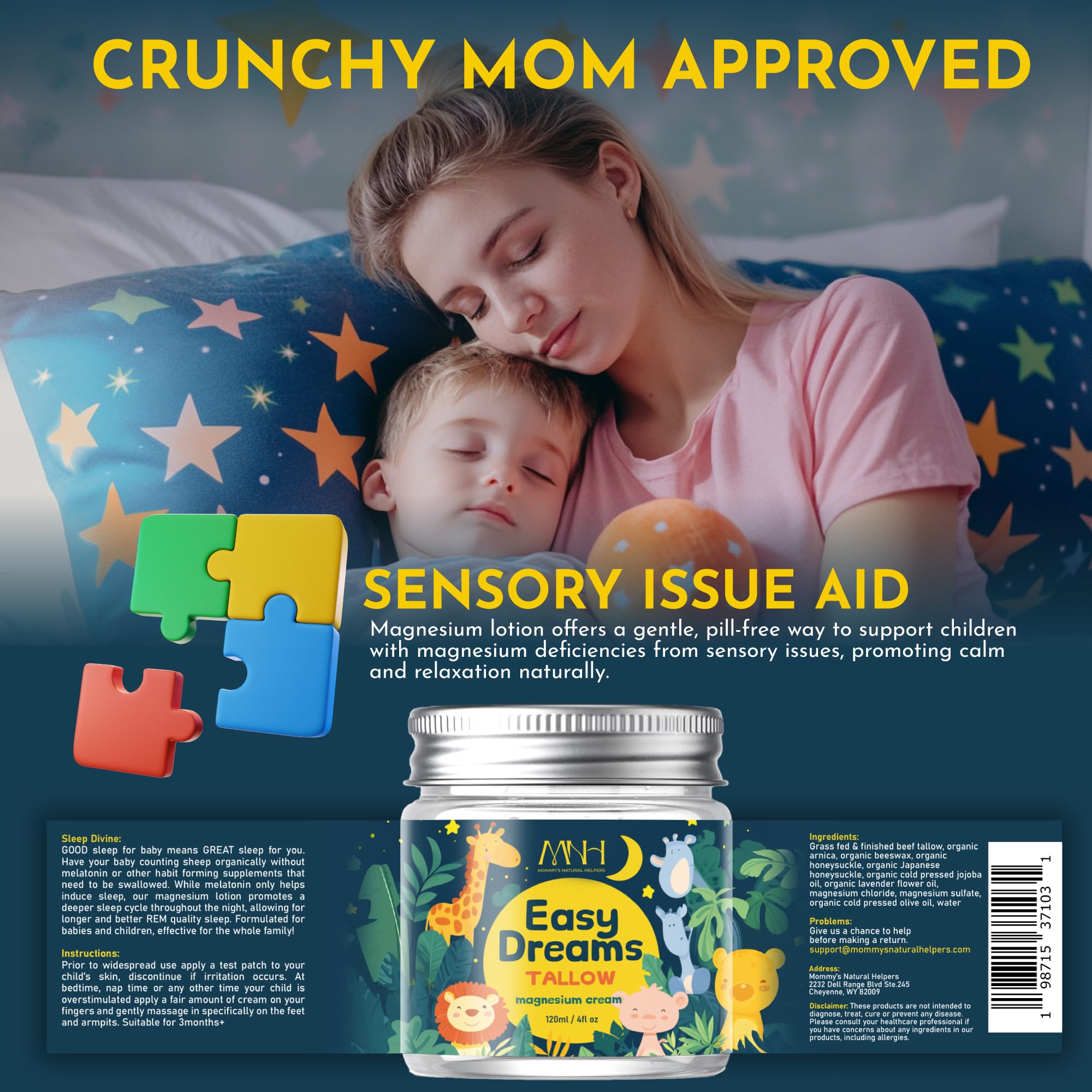 Cuidado hidratante para piel con eczema de Mommy's Natural Helpers