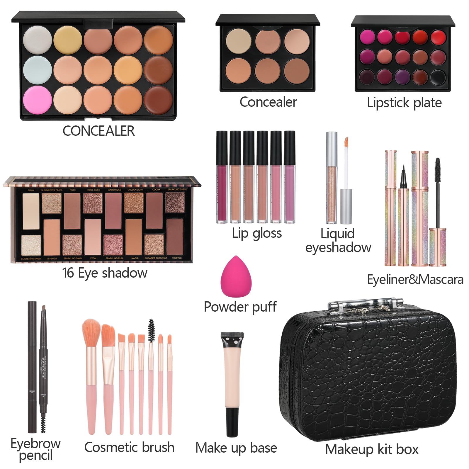 Moobirlet kit maquillaje, sombra de ojos de color duradero