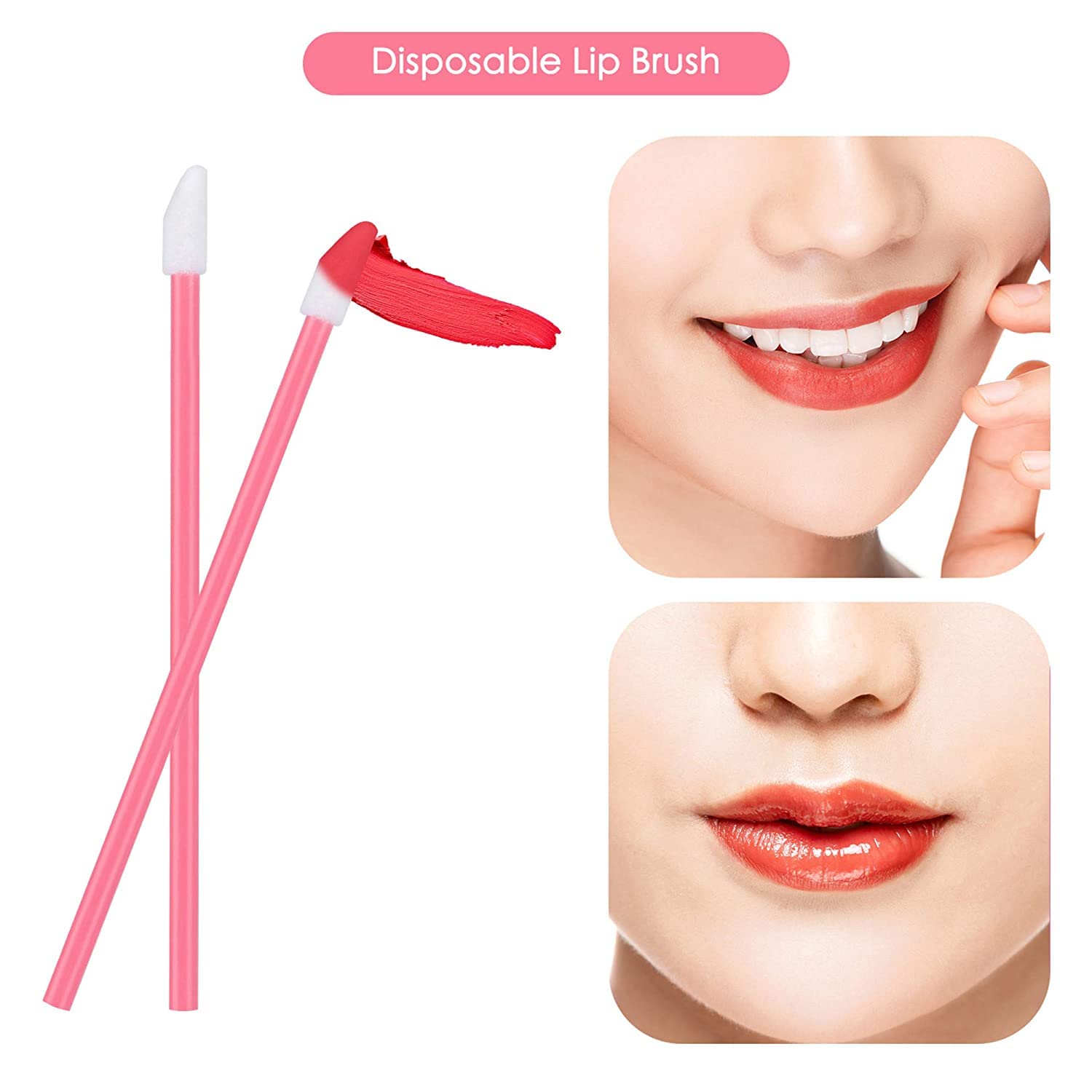 Mooerca aplicadores labiales desechables, compactos para bolsos y viajes.