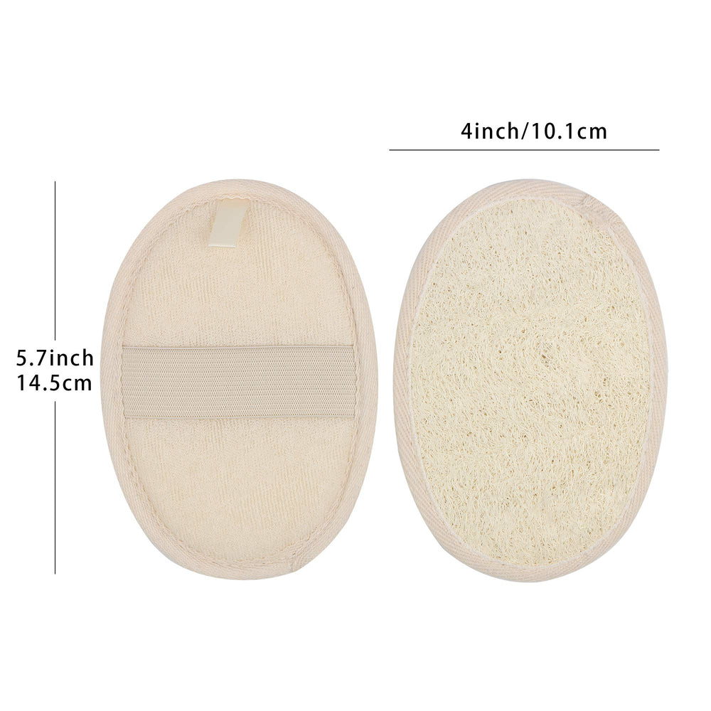 Mooerca lufa natural con tela terry para exfoliar y limpiar profundamente.