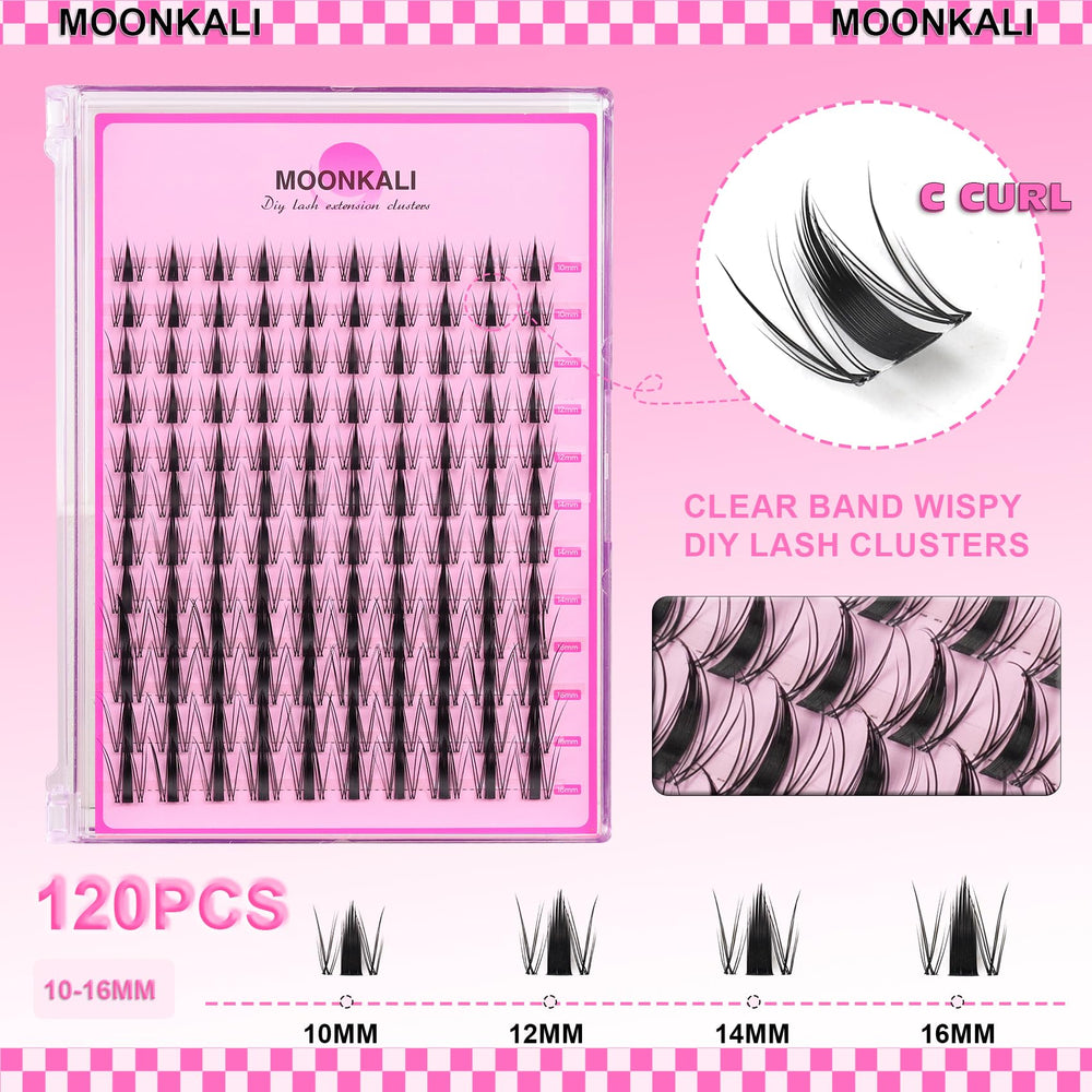 Moonkali lash cluster application tray for easy at home lash extensions