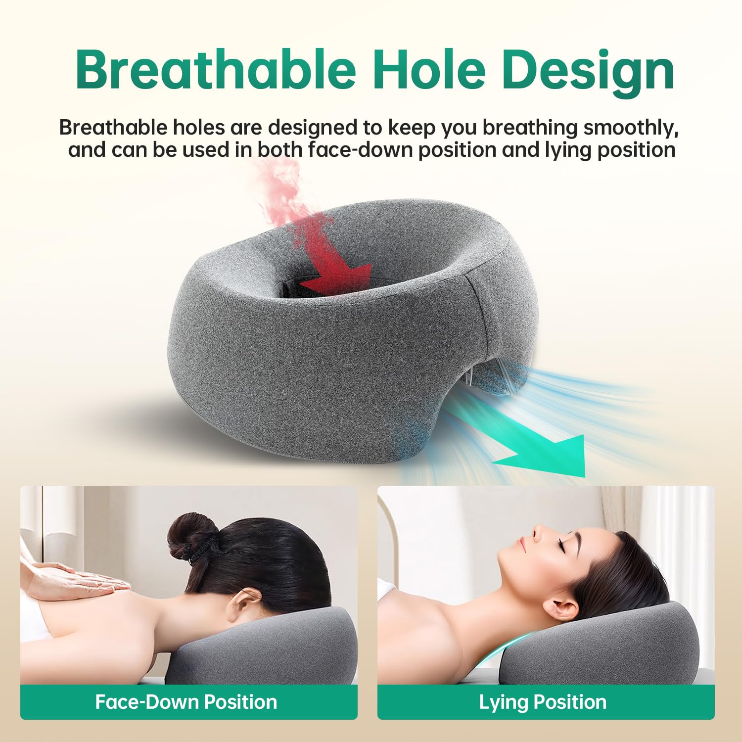 MOONYOOY almohada BBL tras cirugía ocular: apoyo suave para recuperación.