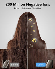 MORECOO secador de pelo con iones 200 millones para cabello suave y sin frizz