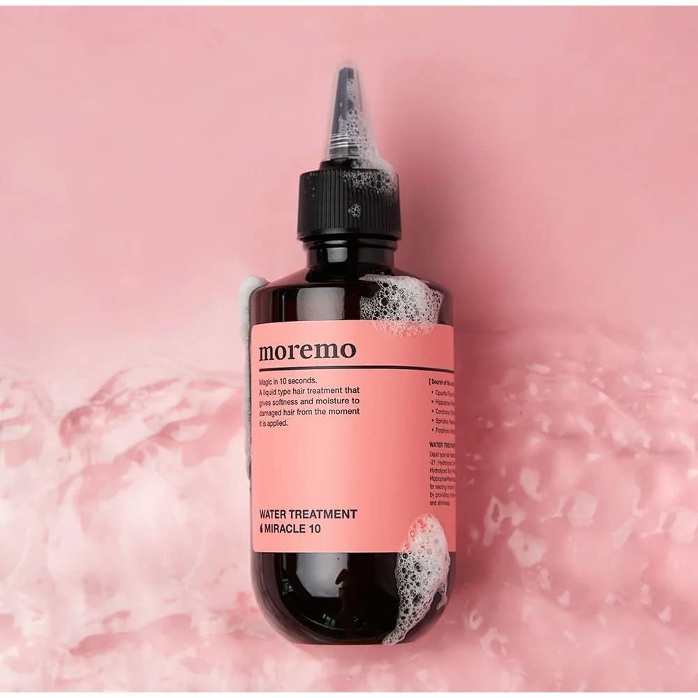 MOREMO Tratamiento de Agua Milagro 10: aplicación suave que ayuda a controlar el frizz.