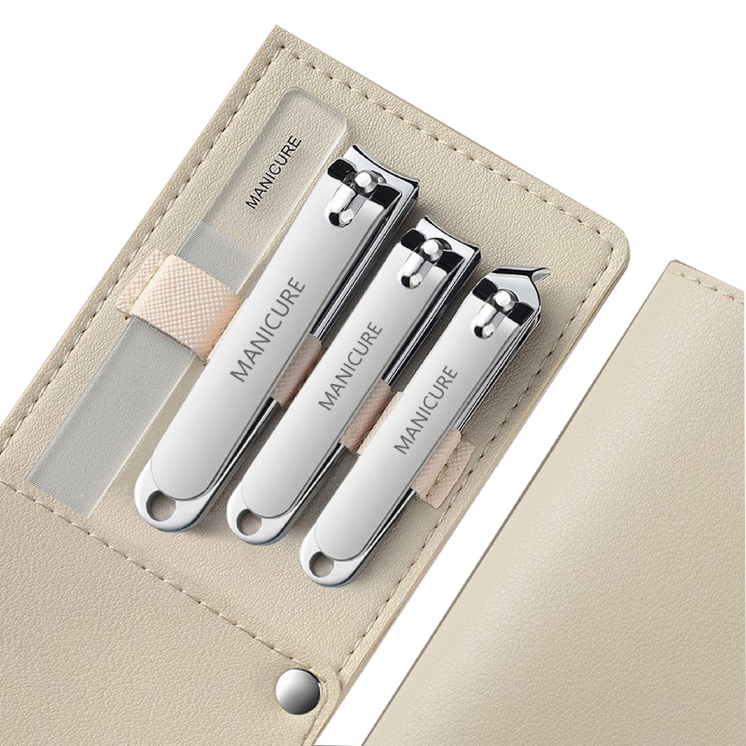 Moreplus cortaúñas resistente con estuche, ideal para viaje y uso diario.