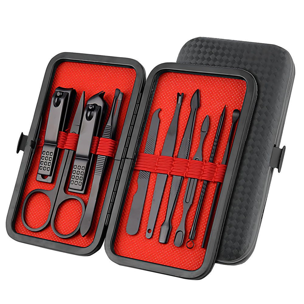 Moreplus set de 10 piezas para uñas, diseño compacto para viaje.