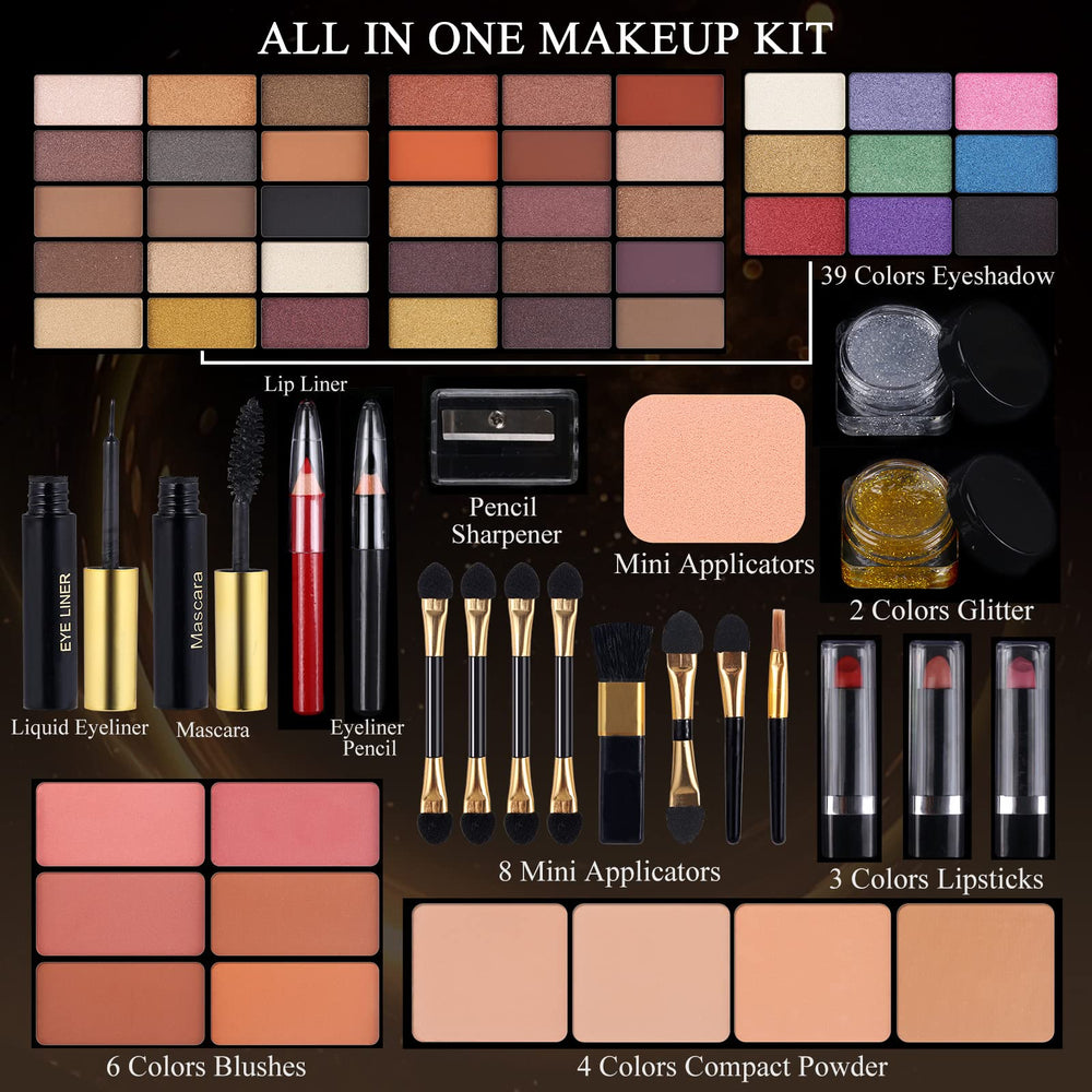 MORNECA sombras de ojos, 39 tonos mate y brillo para looks versátiles
