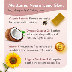 Moroccan Magic aceite girasol orgánico, componente suave para labios sedosos.