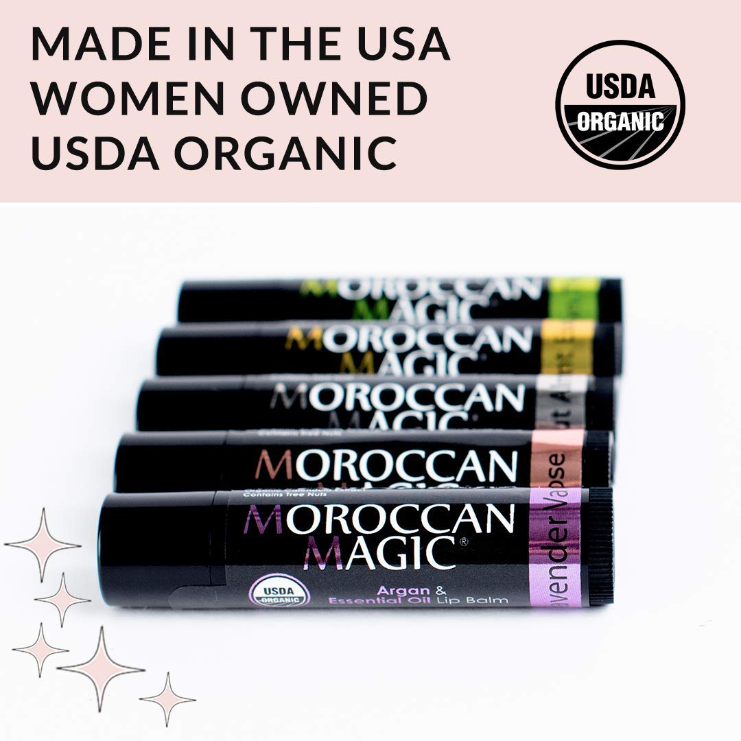 Moroccan Magic pack tres bálsamos labiales, ideal para regalo.
