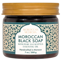 Jabón Negro Hammam Moroccon Mchicha, textura suave para limpieza diaria y piel suave.