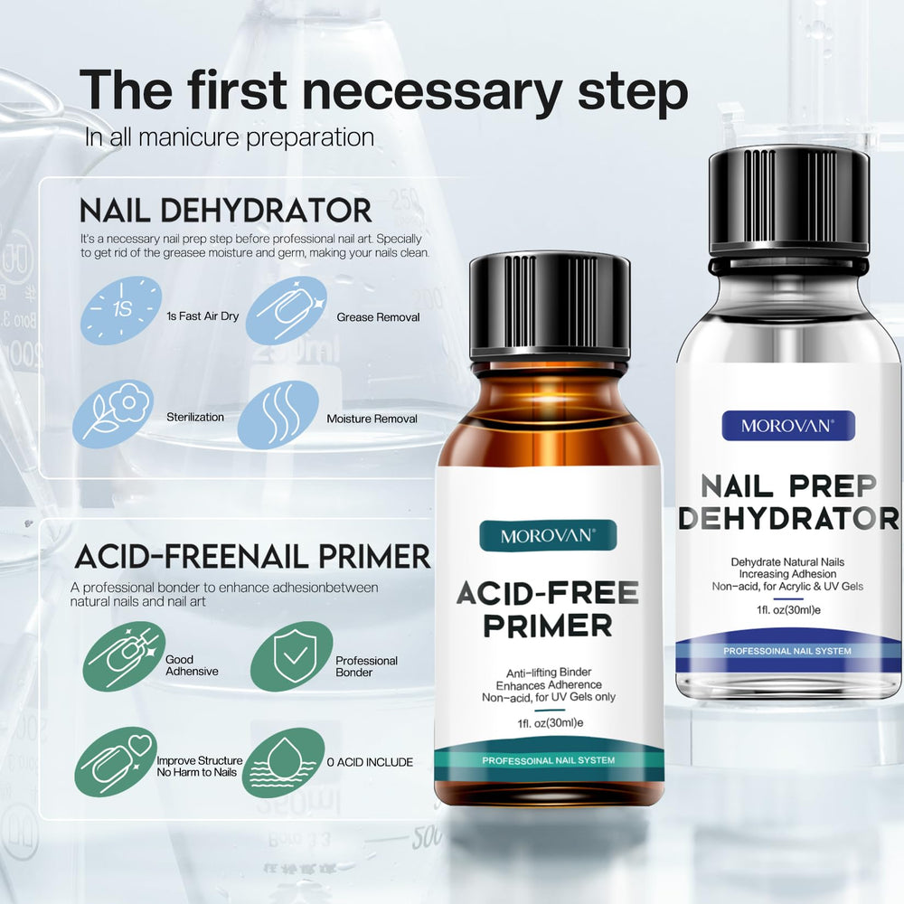 Morovan Adhesion Duradera Para Uñas: mejora la adherencia para gel o acrílico.
