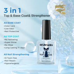 Morovan Base Coat: manos con uñas sanas para cuidado diario.