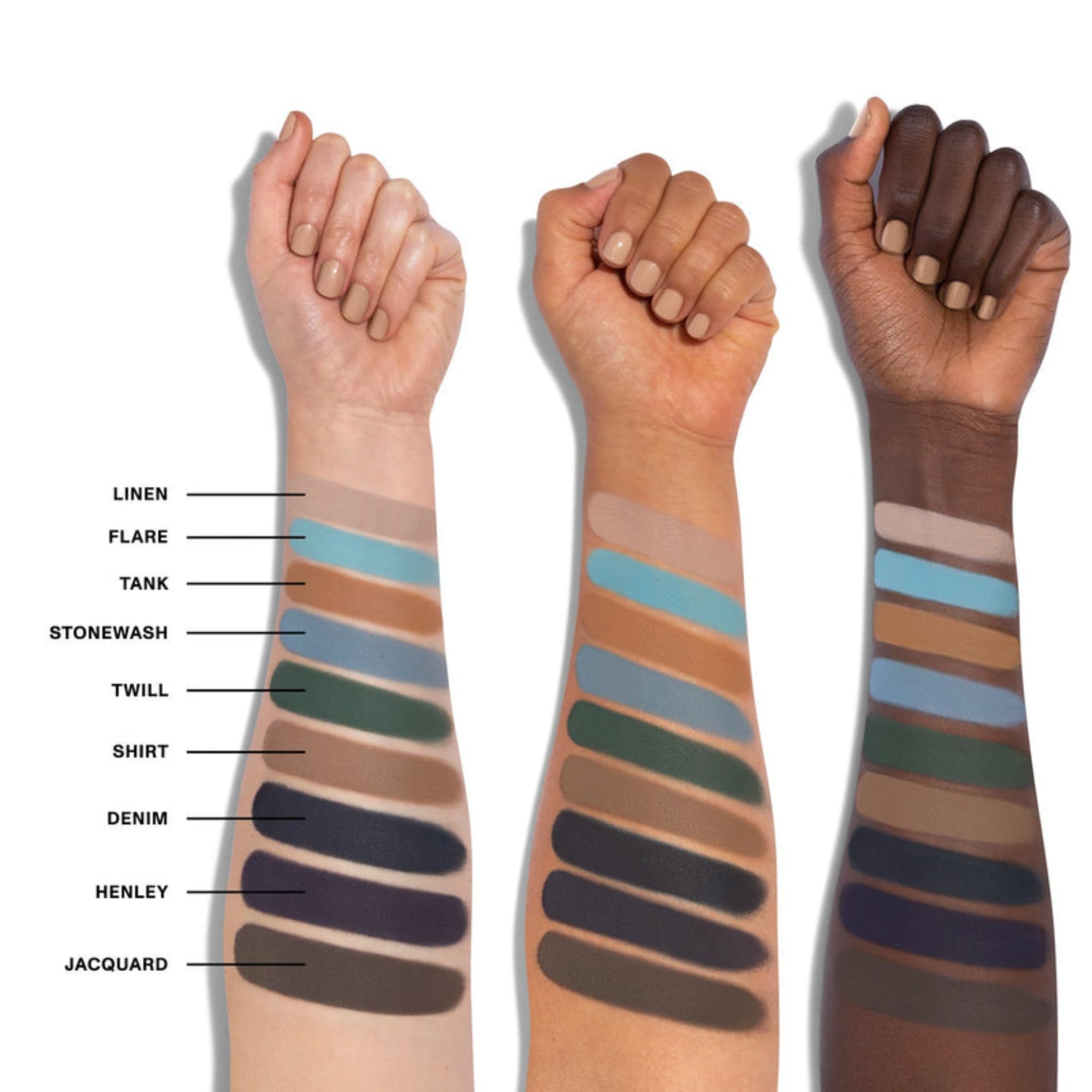 MORPHE 9C Matte Essentials swatches closeup reveal rich pigments and easy blendability