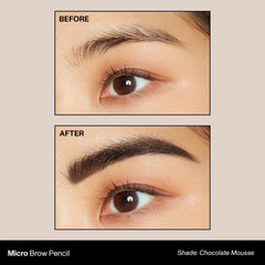 MORPHE Micro Dual Eyebrow Pencil spoolie blends brows for natural finish.