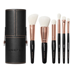 MORPHE Rose Away: conjunto de brochas para ojos y rostro, mejora precisión en maquillaje.
