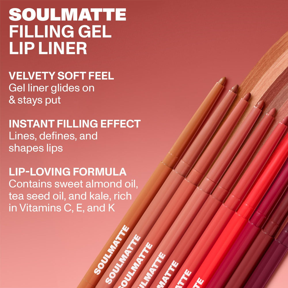 MORPHE Soulmatte with nourishing almond and tea seed oils for lip comfort