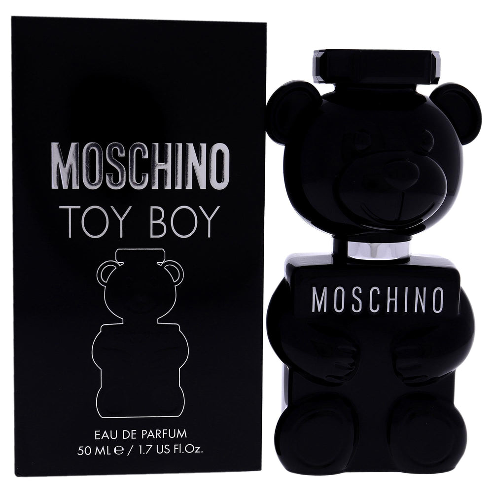 Moschino Toy Boy, botella frontal, aroma elegante para encuentros nocturnos.