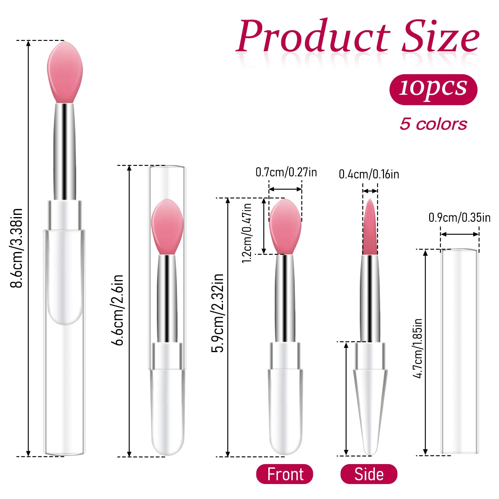 Mozeat Lens aplicador labial silicona compacto para mascarillas y labial