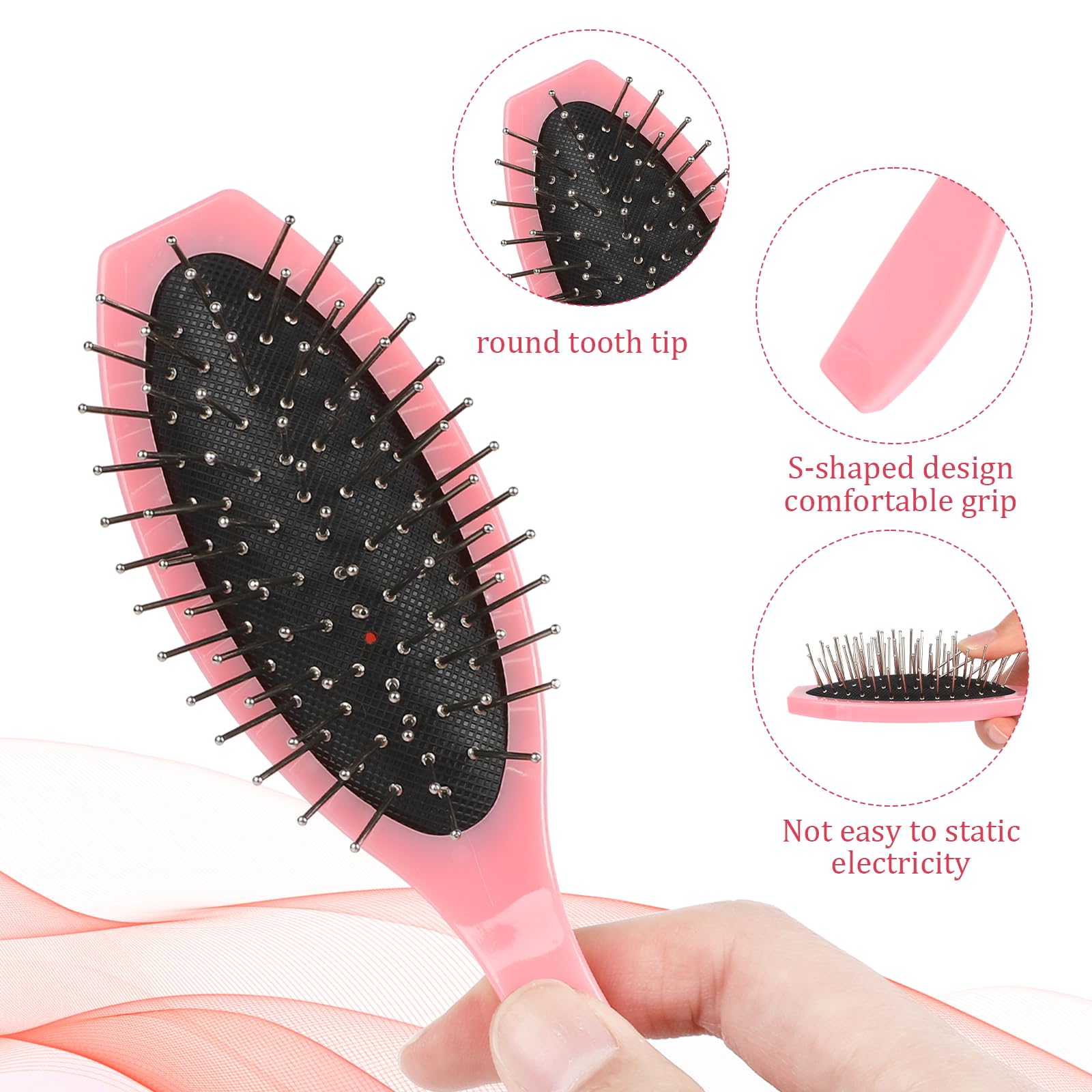 Mozeat Lens peine de acero para wig, alinea extensiones con precisión.