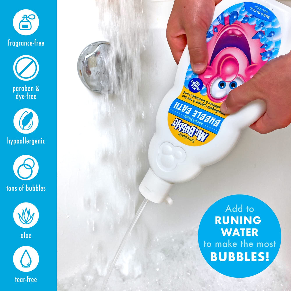 Mr. Bubble Baño Extra Suave, libre de parabenos y sulfatos, baño más limpio.