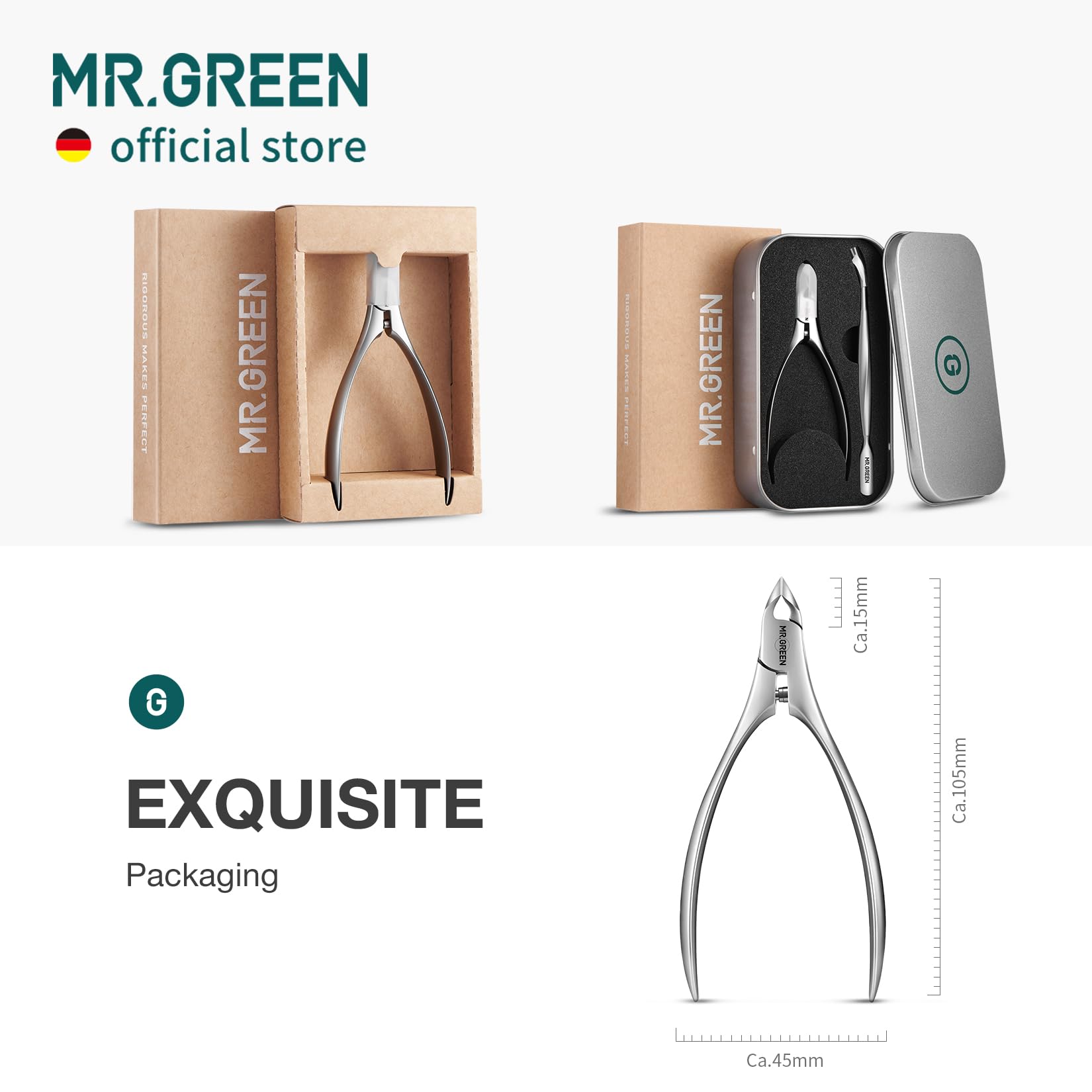 MR.GREEN diseño-mango-curvo-ergonomico: comodidad durante sesiones de manicura prolongadas.