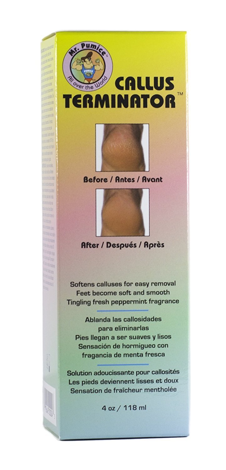 Aplicación en pies para suavizar durezas con Mr. Pumice Callus Terminator