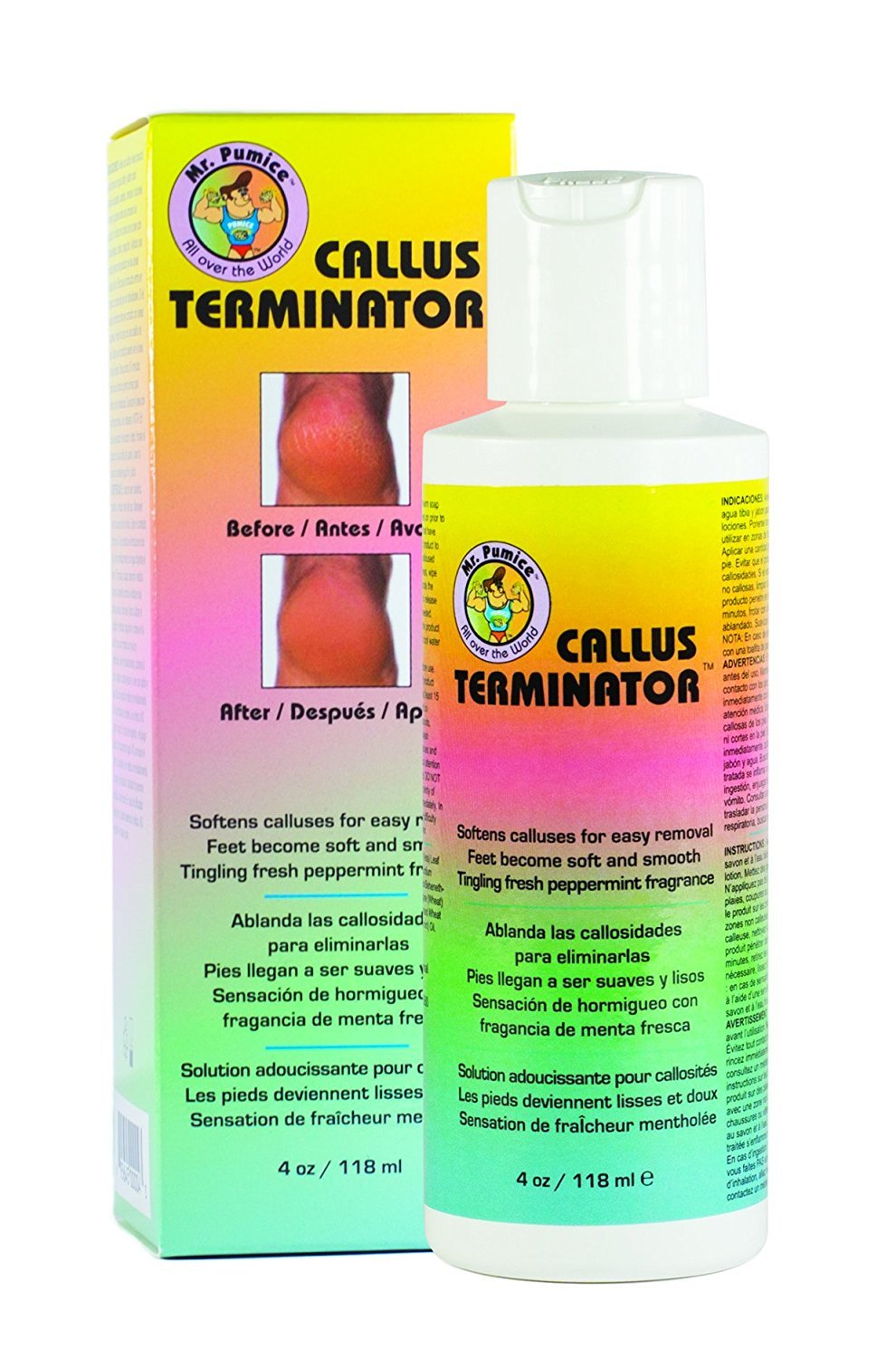 Mr. Pumice Callus Terminator en bote de 4 oz para exfoliar callos en casa