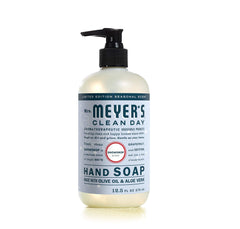 Mrs. Meyer's Snowdrop jabón de manos, vertido en frasco, aroma fresco para invierno.