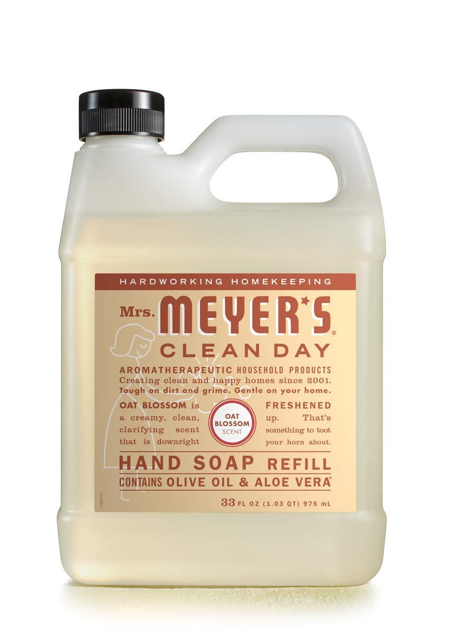 Mrs. MEYER'S Basil, jabón manos, aroma herbal para limpieza