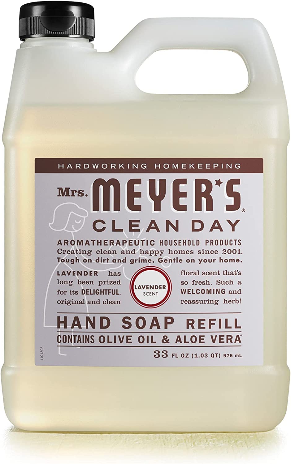 Mrs. MEYER'S Lavender, jabón manos, aroma calmante para la rutina nocturna